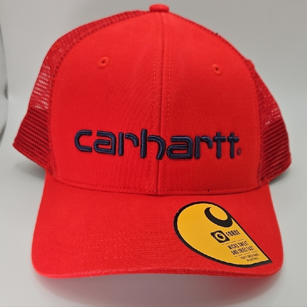 Carhartt Bright Red Mesh Cap